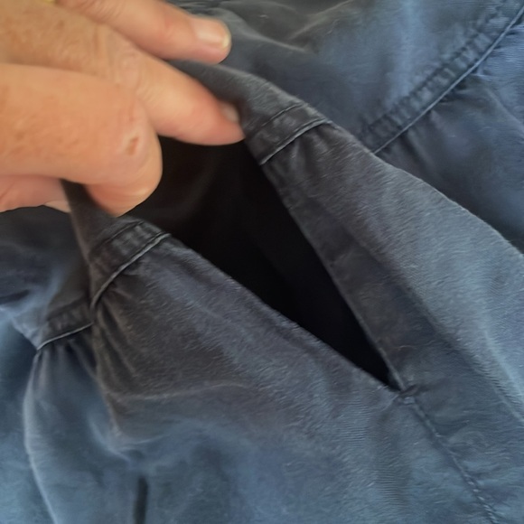 Quince Dark Blue Tiered Tencel Maxi Skirt - Picture 7 of 7